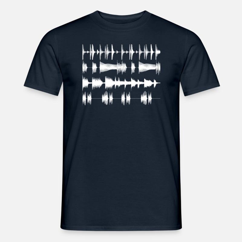 White waveforms - Men's T-Shirt - undefined