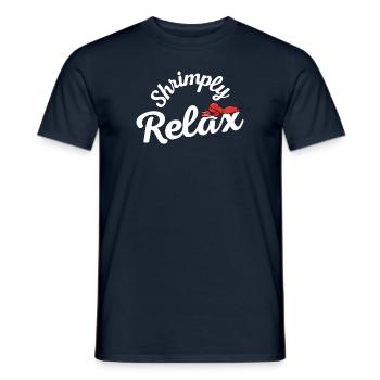 Shrimply Relax - T-shirt homme - marine - Devant - AI Model Male 178 light (178cm)