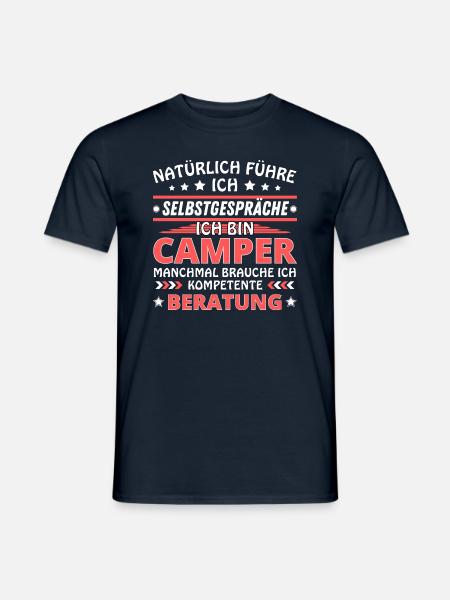 Ich führe Selbstgespräche - Camper Edition - Männer T-Shirt - Navy