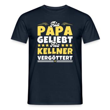 Als Papa geliebt, als Kellner vergöttert - Männer T-Shirt - Navy - Vorne - AI Model Male 178 light (178cm)