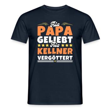 Als Papa geliebt, als Kellner vergöttert - Männer T-Shirt - Navy - Vorne - AI Model Male 178 light (178cm)