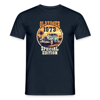 Oldtimer Jahrgang 1973 Special Edition - Männer T-Shirt - Navy - Vorne - AI Model Male 178 light (178cm)