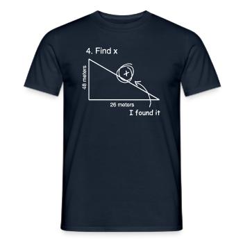 Trouvez la chemise de XT je l'ai trouvée - Science de maths drôle Tes - T-shirt homme - marine - Devant - AI Model Male 178 light (178cm)
