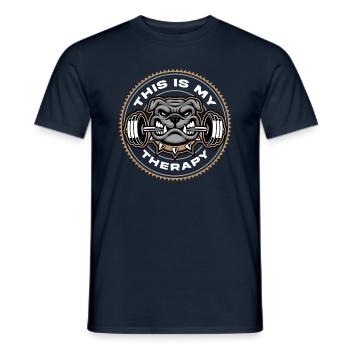 Entraînement, Fitness, Gym, Entraînement, Sports, Fun - T-shirt homme - marine - Devant - AI Model Male 178 light (178cm)
