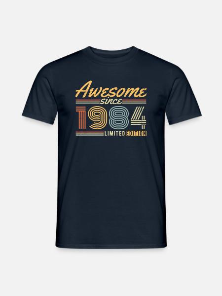 1984 Vintage Retro Jahrgang Geburtstag Geschenk - Mænd T-shirt - marineblå