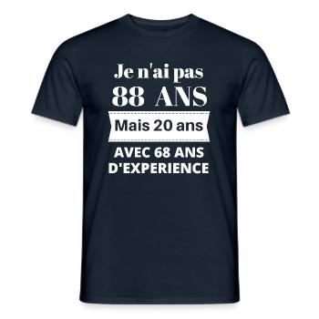 Cadeau anniversaire 88 ans - T-shirt homme - marine - Devant - AI Model Male 178 light (178cm)