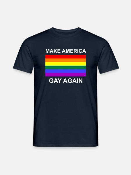 Make America Gay Again LGBT Flag - Männer T-Shirt - Navy