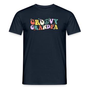 Groovy Grandpa - Männer T-Shirt - Navy - Vorne - AI Model Male 178 light (178cm)