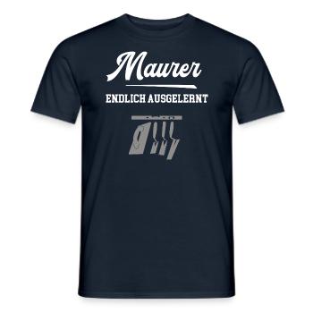 Maurer Ausbildung Bestanden Prüfung Lehre Geselle - Männer T-Shirt - Navy - Vorne - AI Model Male 178 light (178cm)