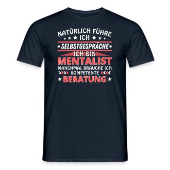 Ich führe Selbstgespräche - Mentalist Edition - Männer T-Shirt - Navy - Vorne - AI Model Male 178 light (178cm)