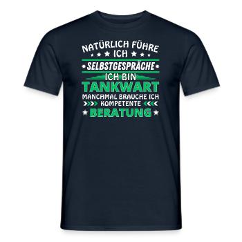 Je me parle à moi-même - Édition pompiste - T-shirt homme - marine - Devant - AI Model Male 178 light (178cm)