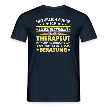 Je me parle à soi-même - Édition thérapeute - T-shirt homme - marine - Devant - AI Model Male 178 light (178cm)