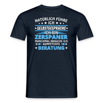 Je me parle à soi-même - Édition Zerspaner - T-shirt homme - marine - Devant - AI Model Male 178 light (178cm)