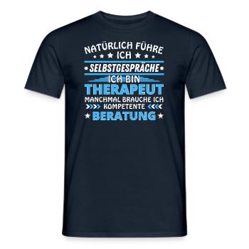 Je me parle à soi-même - Édition thérapeute - T-shirt homme - marine - Devant - AI Model Male 178 light (178cm)