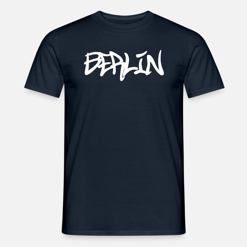 Berlin Graffiti - Männer T-Shirt - Navy