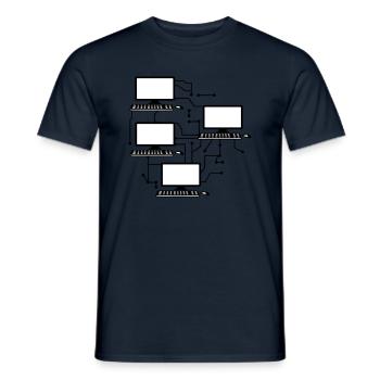 lanparty vernetzt gamer zocken verbunden muster ma - Männer T-Shirt - Navy - Vorne - AI Model Male 178 light (178cm)