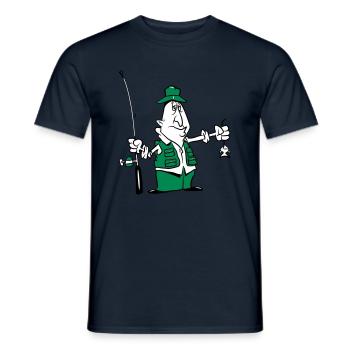 Fishing funny pitch - Men's T-Shirt - navy - Front - AI Model Male 178 light (178cm)