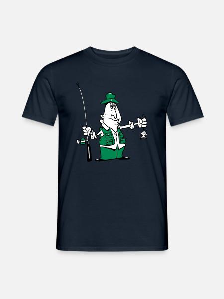 angeln witzig pech - Männer T-Shirt - Navy