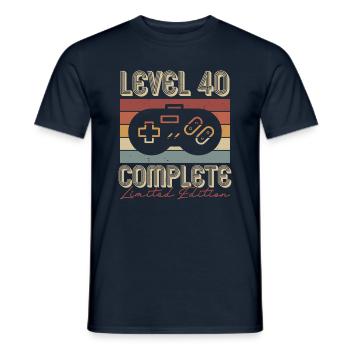 40th Birthday 40th Anniversary Retro Gift - Men's T-Shirt - navy - Front - AI Model Male 178 light (178cm)