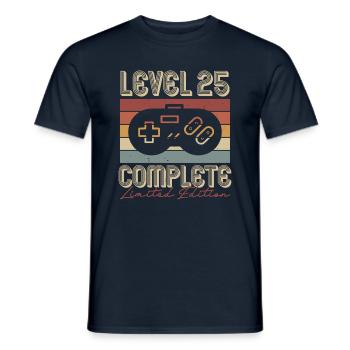 25 Anniversaire 25 ans Cadeau rétro - T-shirt homme - marine - Devant - AI Model Male 178 light (178cm)