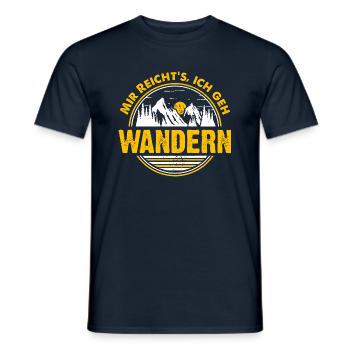 Mir reicht's ich geh wandern! Wander Funshirt cool - Männer T-Shirt - Navy - Vorne - AI Model Male 178 light (178cm)