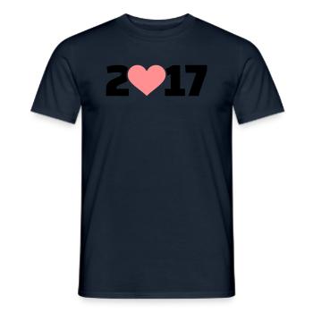 2017 - Men's T-Shirt - navy - Front - AI Model Male 178 light (178cm)