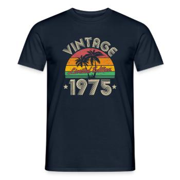 Vintage 1975 retro 1975 birthday - Men's T-Shirt - navy - Front - AI Model Male 178 light (178cm)