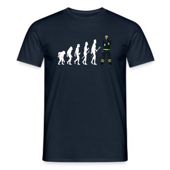 Feuerwehrmann Entwicklung - Männer T-Shirt - Navy - Vorne - AI Model Male 178 light (178cm)