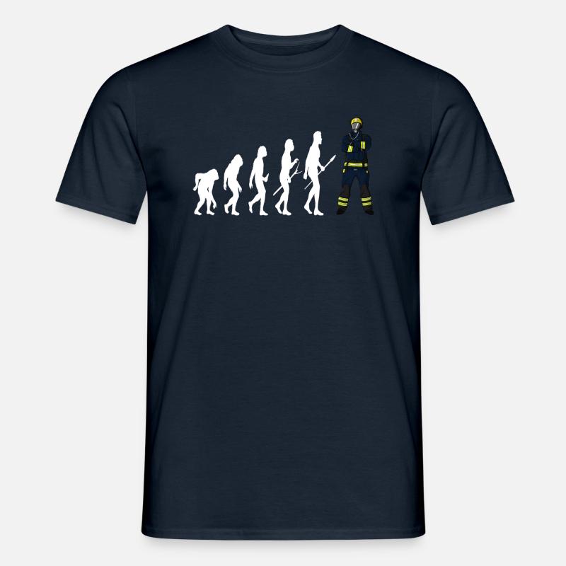 Évolution du pompier - T-shirt homme - marine