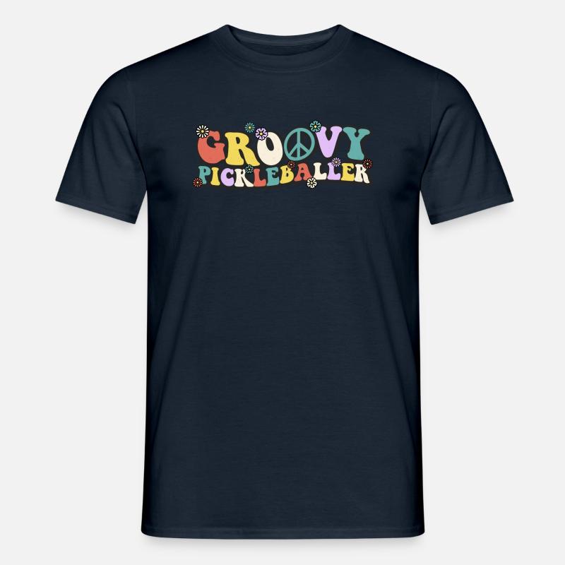 Groovy Pickleballer - Männer T-Shirt - Navy
