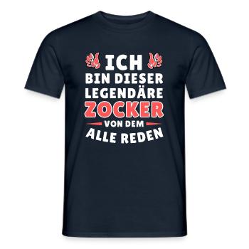 Ich bin dieser legendäre Zocker - Männer T-Shirt - Navy - Vorne - AI Model Male 178 light (178cm)