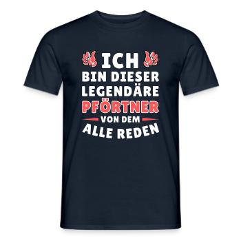 Ich bin dieser legendäre Pförtner - Männer T-Shirt - Navy - Vorne - AI Model Male 178 light (178cm)