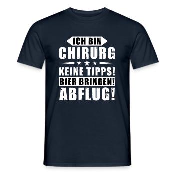 Ich bin Chirurg - Keine Tipps! Bier bringen - Männer T-Shirt - Navy - Vorne - AI Model Male 178 light (178cm)