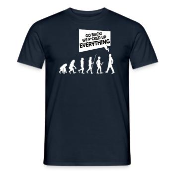 Évolution - T-shirt homme - marine - Devant - AI Model Male 178 light (178cm)