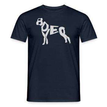Boxer dog - Men's T-Shirt - navy - Front - AI Model Male 178 light (178cm)