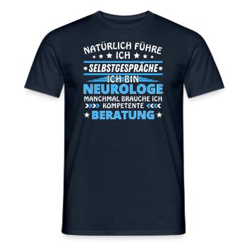Ich führe Selbstgespräche - Neurologe Edition - Männer T-Shirt - Navy - Vorne - AI Model Male 178 light (178cm)