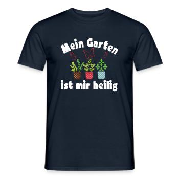 Mein Garten ist mir heilig - Männer T-Shirt - Navy - Vorne - AI Model Male 178 light (178cm)