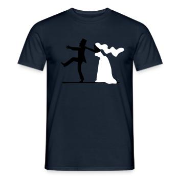 enterrement de vie de garçon et de jeune fille - T-shirt homme - marine - Devant - AI Model Male 178 light (178cm)