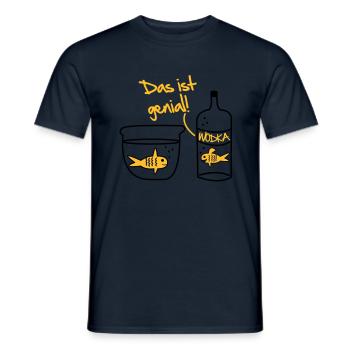 Goldfish vodka Design - Men's T-Shirt - navy - Front - AI Model Male 178 light (178cm)