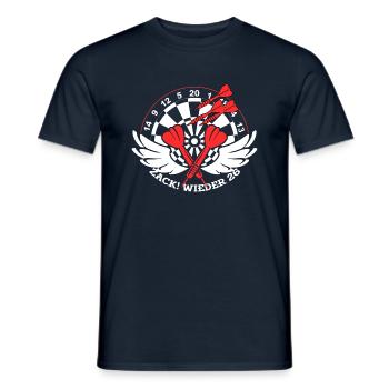 Zack wieder 26, Dartspieler Outfit, Geschenkidee - Männer T-Shirt - Navy - Vorne - AI Model Male 178 light (178cm)