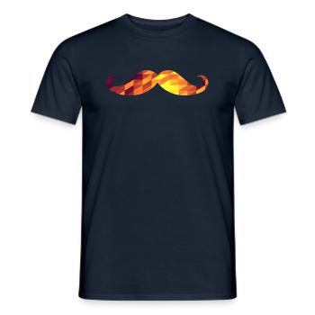 Moustache (Geometric Background) - Männer T-Shirt - Navy - Vorne - AI Model Male 178 light (178cm)