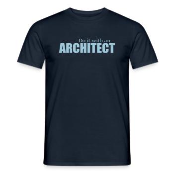 ARCHITECT - Men's T-Shirt - navy - Front - AI Model Male 178 light (178cm)