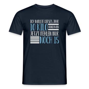 Ich wollte 10 kilo abnehmen, Spruch Funshirt - Männer T-Shirt - Navy - Vorne - AI Model Male 178 light (178cm)