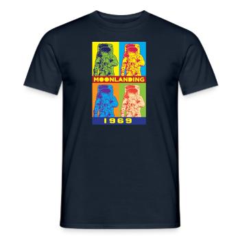 Apollo 11 Pop Art Design pour le 50ème anniversaire - T-shirt homme - marine - Devant - AI Model Male 178 light (178cm)