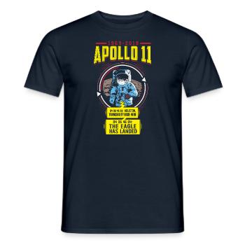 Moon Landing Apollo 11 Tranquility Transmission - T-shirt homme - marine - Devant - AI Model Male 178 light (178cm)