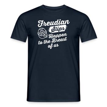Design für Psychologen, Shrinks, Freudian Slip - Männer T-Shirt - Navy - Vorne - AI Model Male 178 light (178cm)
