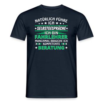 Je me parle à soi-même - Édition moniteur d’auto-école - T-shirt homme - marine - Devant - AI Model Male 178 light (178cm)