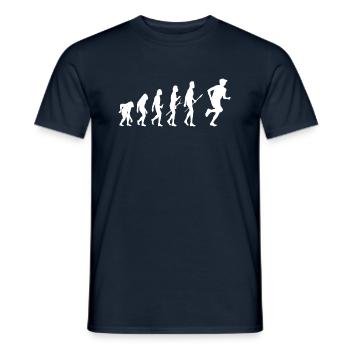 Runner Evolution - Men's T-Shirt - navy - Front - AI Model Male 178 light (178cm)