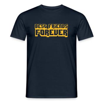 best friends forever - Männer T-Shirt - Navy - Vorne - AI Model Male 178 light (178cm)