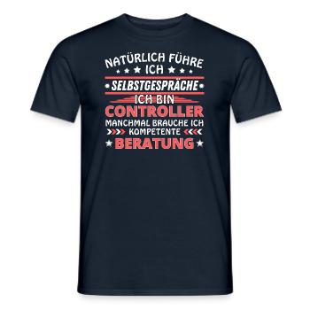 Ich führe Selbstgespräche - Controller Edition - Männer T-Shirt - Navy - Vorne - AI Model Male 178 light (178cm)